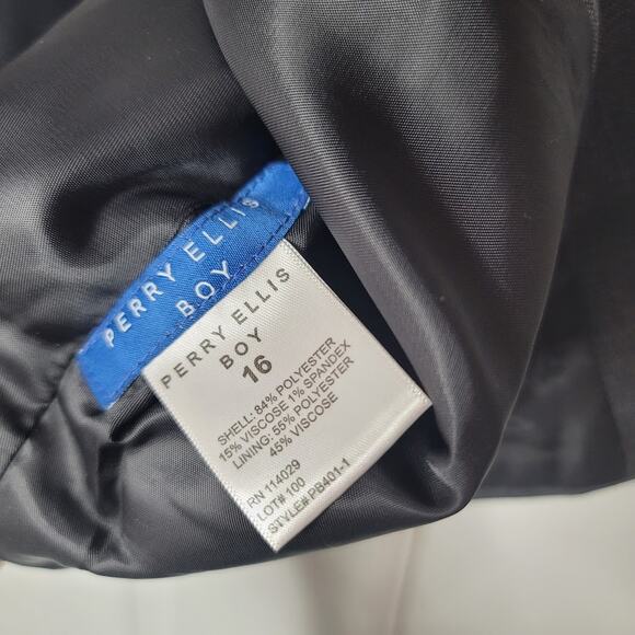 Perry Ellis Boy V-Neckline Button Up Formal Vest Boys 16 Blue NWT - Picture 4 of 5